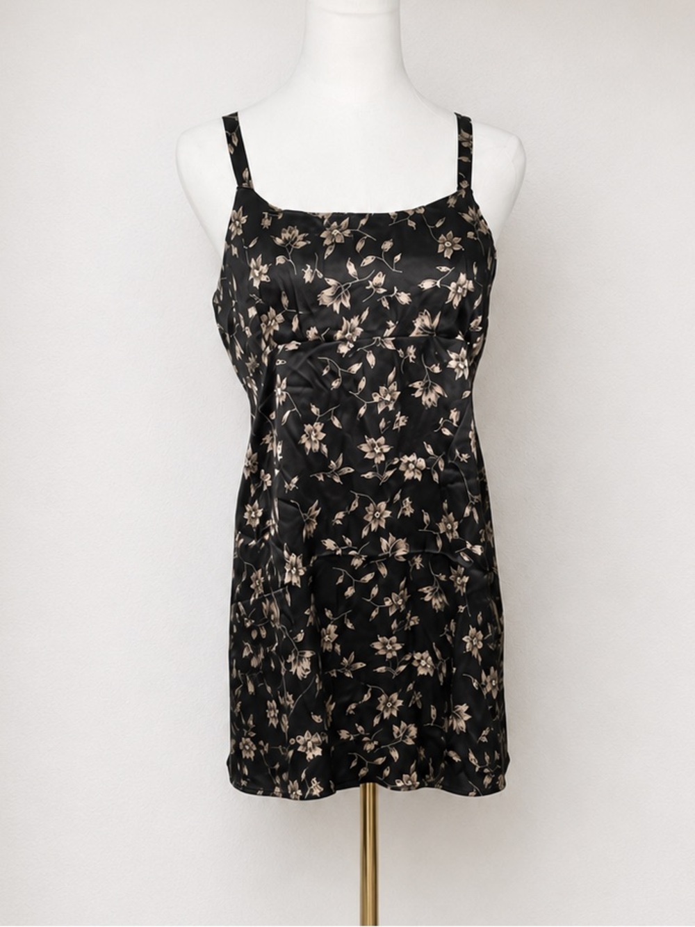 NWT ETAM y2k floral 100% silk slip dress M coquette
